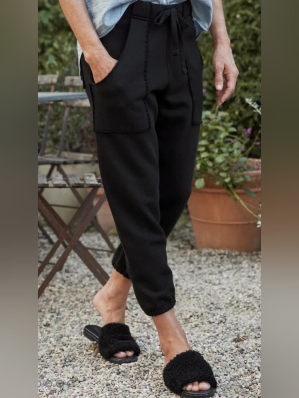 NWOT Frank & Eileen Eamon Black Jogger Sweatpants